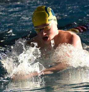 Mathias Bang-Knudsen won the 200-yard individual medley event with 2:11.92. Nicholas Zeller-Singh/Kitsap News Group Photos
