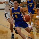 Trevon Pietz pushed the ball in transition for the Knights.
