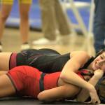 Elisha Meyer/Kitsap News Group Photos
Alexis Scott tries to keep her opponent on the mat in the first round of a tournament.