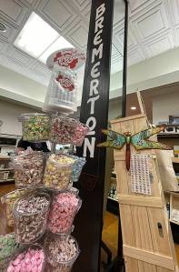 A display at the store shows items made in Bremerton. Courtesy Photo