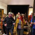 People dance to the music inside Auntmamas Stage 3.