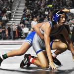 Xion Horne gets taken down in his first match.