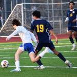 Bainbridges Carlos Field-Bennett fills the stat sheet with a goal and an assist in a 3-1 victory over Bremerton. Nicholas Zeller-Singh/Kitsap News Group Photos