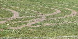 Kingstons softball field was partially ruined by a car driving through the outfield. Nicholas Zeller-Singh/Kitsap News Group Photos