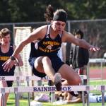 Thomas Steen finishes second in the 100 and 300 hurdles.