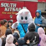 Kids greet the Easter Bunny at the Hop Drop in Port Orchard.