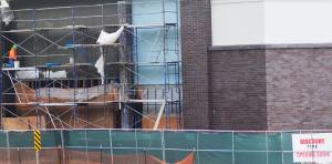 Construction work continues on 7th Avenue in Poulsbo on what will be a Discount Tire store in the future. Steve Powell/Kitsap News Group