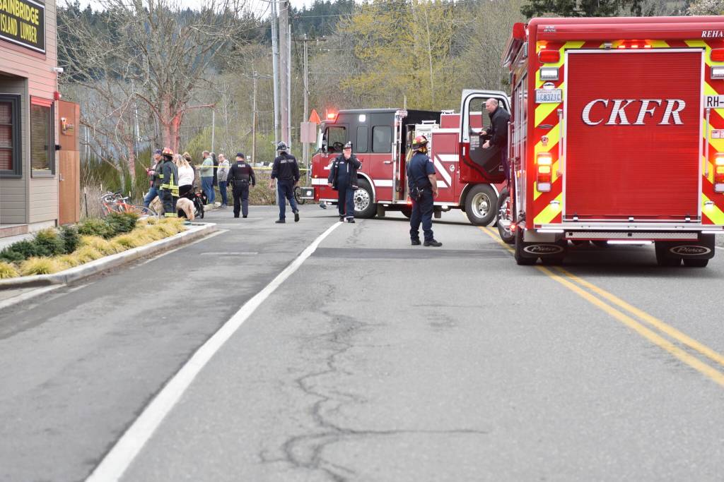 Fire and rescue crews came from all over Kitsap County to help receive passengers if they came ashore on the beach. Instead, Kitsap foot ferries were used to shuttle passengers to Bremerton.