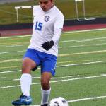 Alex Saquimux sends the ball down the right wing.