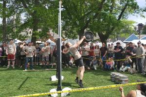 The strong-man competition during Viking Fest in 2019. File photos