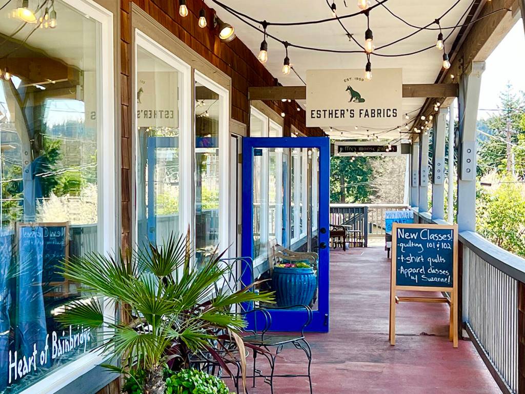 Visit Esthers Fabrics on Bainbridge Island for a wonderful selection of fabrics, sewing supplies and sewing machines, or sign up for one of their classes!
