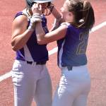 Mackenzie Phillips and the North Kitsap Vikings celebrate winning the state title.
