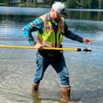 Kitsap County courtesy photos 
A worker checks for fecal bacteria, toxic cyanobacteria (blue-green algae), and other hazards that can make people sick in Kitsap swimming beaches and lakes.