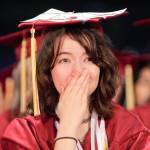 Salutatorian Ripley Elberfeld sheds a few tears during the 2023 graduation ceremony. Elisha Meyer/Kitsap News Group Photos