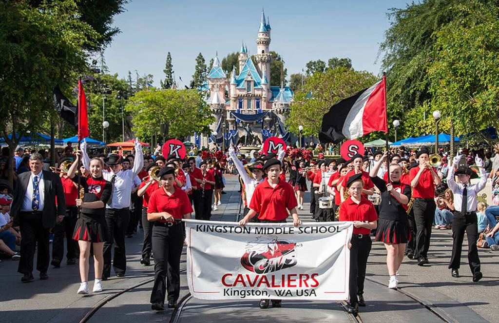 The Kingston Middle School band performing at Disneyland. Jeff Haag courtesy photo