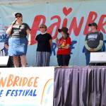 A group of Bainbridge and local clergy speak at the festival about acceptance and faith. Nancy Treder/Kitsap News Group Photos