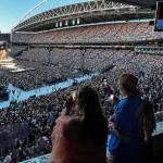 The suite looked over the entire stadium.
