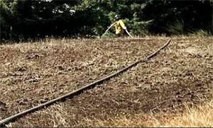 A firefighter checks for hot spots. NKFR courtesy photo