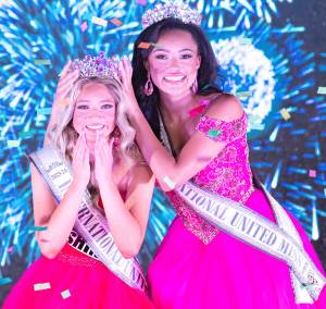 Catherine Feihn courtesy photo
Kendall Runyan, left, is stunned as she is crowned on stage.