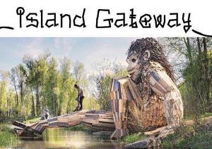 Giant trolls made by Danish environmental artist Thomas Dambo. bainbridgetroll.org courtesy images