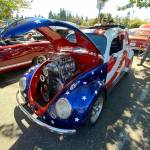 Some of the vehicles in the show take on a patriotic theme.