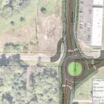 A design picture of the three-leg option, which also displays some of how it would address east and west-bound traffic.