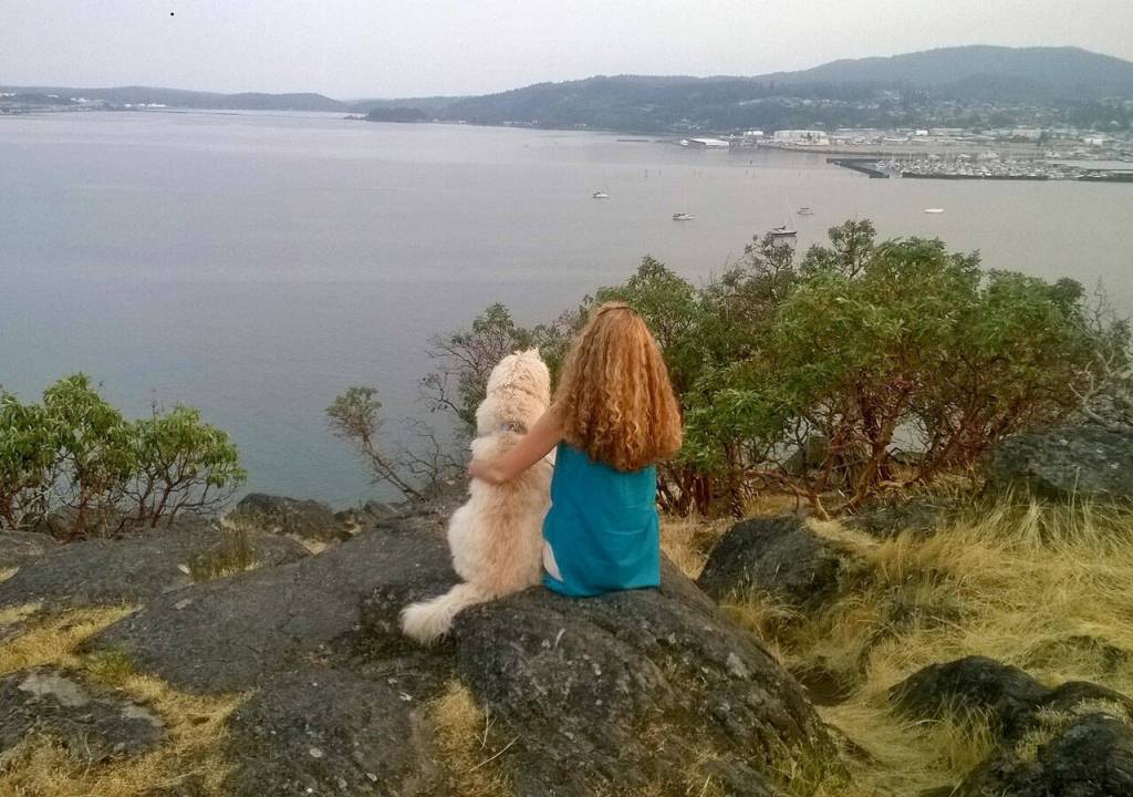 Susan with her dog Mistyrose before she passed away.