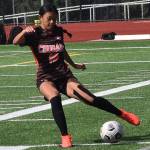 Central Kitsaps Maleia Dayao ties the game at 1-1.