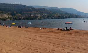 Steve Powell/Kitsap News Group Photos
The beach at Skaha Lake at Penticton, B.C., is a great place to hang out on a hot day.