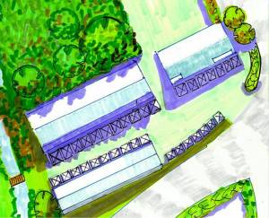 PFM courtesy image
A drawing of what the Poulsbo Farmers Market could look like at the former Public Works facility.