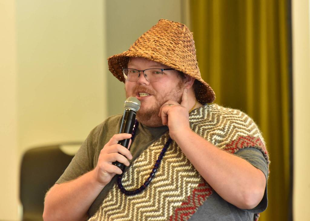 Joey Holmes explains that many words in the Lushootseed language come from sounds and locations.