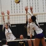 Nicholas Zeller-Singh/Kitsap News Group Photos
North Kitsaps Silvia Okunami picks up a kill for the Vikings.