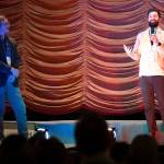 BIFF showrunner Charles Poekel interviews filmmaker Zac Ingrasci after the screening of his documentary This is not financial advice at the Lynwood Theatre.