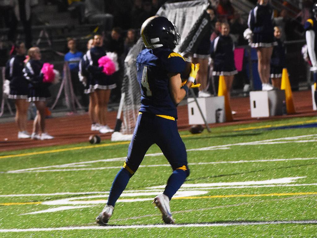 Spartan Luca Dubitzky returns a punt to midfield.