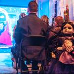 A wedding with a Halloween theme includes all types of costumes.