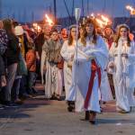 Damon Williams/Kitsap News Group Photos
The Lucia Brides procession during Julefest in downtown Poulsbo Dec. 2.