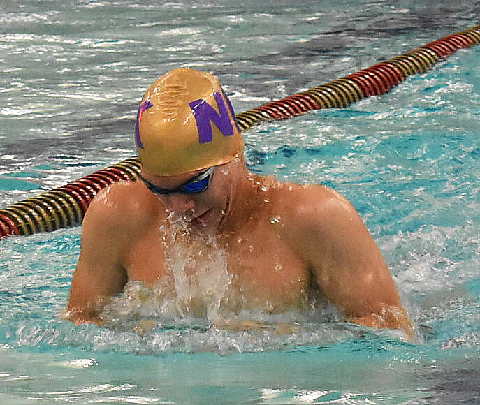 NKs Max Nolan finishes third in the 200-yard individual medley.