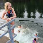 Elisha Meyer/Kitsap News Group Photos
Wait, was I supposed to go? Charlotte Burcar says after watching the rest of her family take the plunge in Olalla. Yes, she did too.