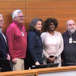 City of Poulsbo courtesy photos
The 2024 Poulsbo City Council. From left to right: Gary McVey, Ed Stern, Doug Newell, Mayor Becky Erickson, Pam Crowe, Rick Eckert and David Musgrove. Britt Livdahl was absent from the meeting.