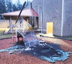 SKSD courtesy photo
The remains of a preschool playground structure at Burley Glenwood Elementary.