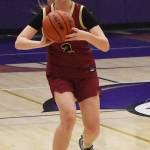 Buc Kylie Sandstrom makes the outlet pass to her teammate.