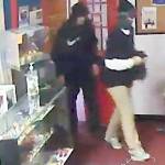 Brick Ally courtesy photos
Two individuals shown on security footage break in through the front door of Brick Ally.