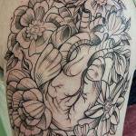 Ana Dueñas courtesy photos
Dueñas specializes in nature-themed tattoos, such as botanicals.
