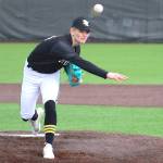Elisha Meyer/Kitsap News Group photos
SKs Luke Fenton delivers a pitch in the third inning of his start vs. Central Kitsap.