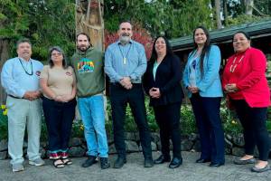 Suquamish Tribe courtesy photo
The new Suquamish Tribal Councilmembers, (left to right): Luther Jay Mills Jr., Azure Boure, Vice Chair Josh Bagley, Chairman Leonard Forsman, Secretary Irene Carper, Lorilee Morsette and Treasurer Denita Holmes.