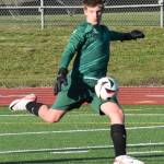 Buc Cean Kirkpatrick clears the ball.