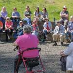 Kitsap County Commissioner Christine Rolfes talks to some of the attendees.