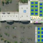 A layout of the 10 pickleball courts.