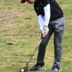 Viking Ryan Hendricks hits the ball down the fairway.