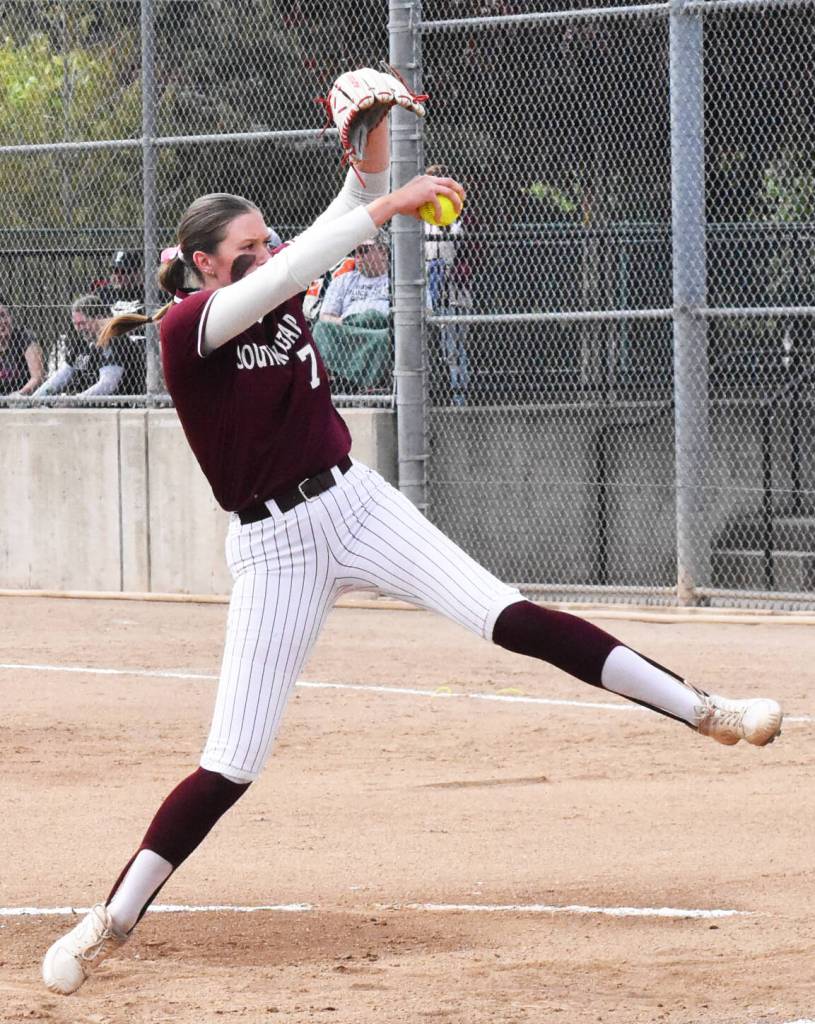 South Kitsaps Kamdyn Haggerty pitches against Tahoma.